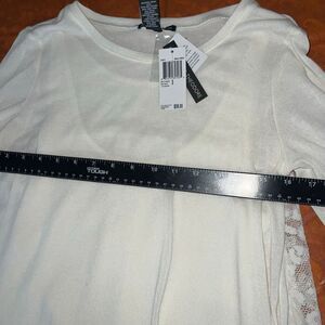 woman’s white dress shirt with built in undershirt size Small